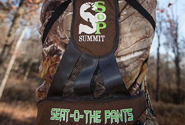 Hunter Wearing Summit Seat-O-The-Pants STS Fastback Harness 