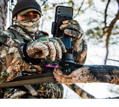 Hunter Using Treestand Accessory